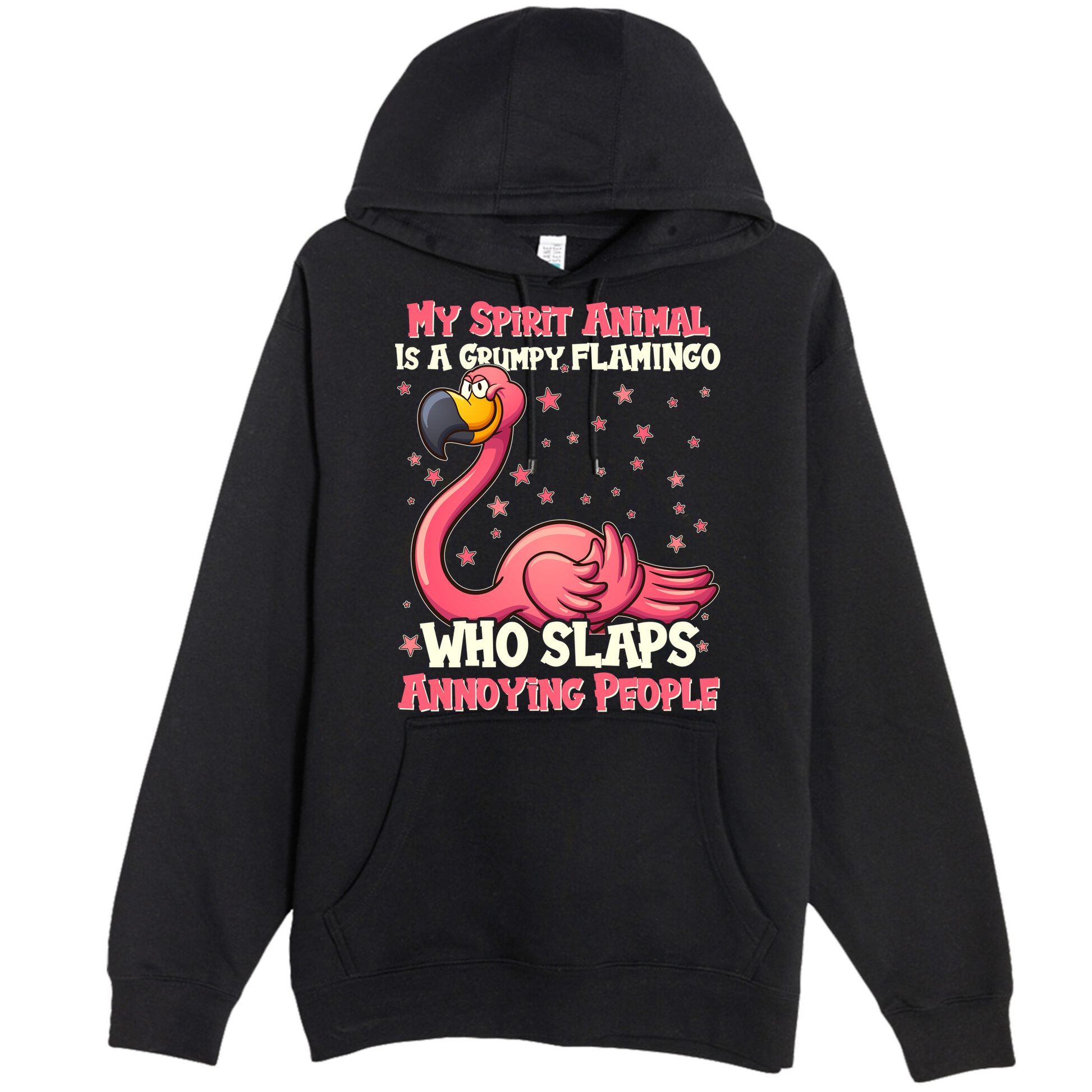 My Spirit Animal Is A Grumpy Flamingo Premium Pullover Hoodie