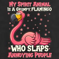 My Spirit Animal Is A Grumpy Flamingo 12oz Stainless Steel Coffee Mug