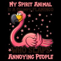My Spirit Animal Is A Grumpy Flamingo 16oz Travel Tumbler