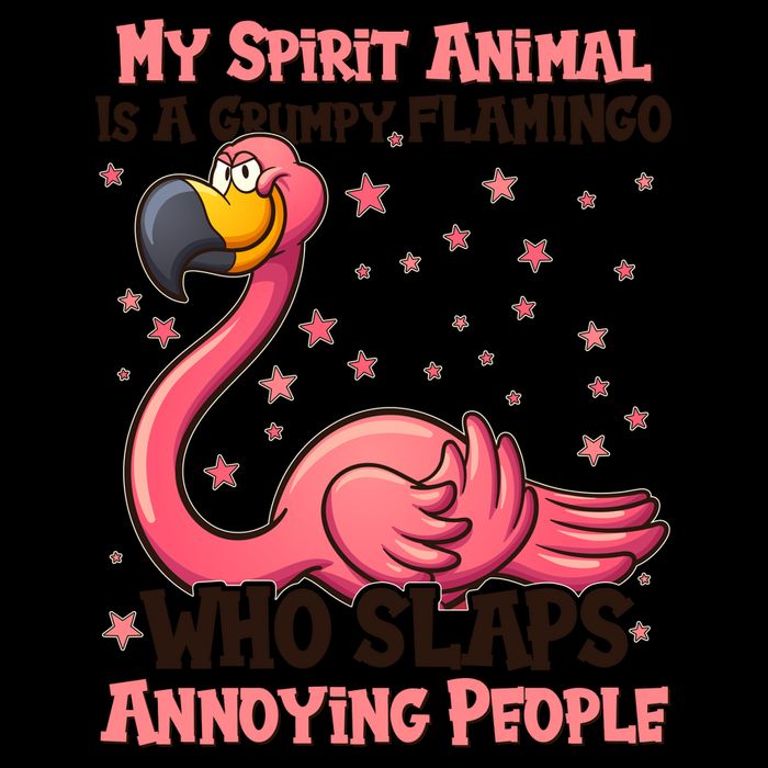 My Spirit Animal Is A Grumpy Flamingo 16oz Travel Tumbler