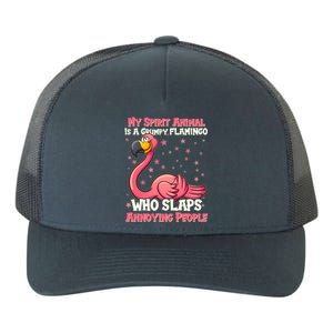 My Spirit Animal Is A Grumpy Flamingo Yupoong Adult 5-Panel Trucker Hat