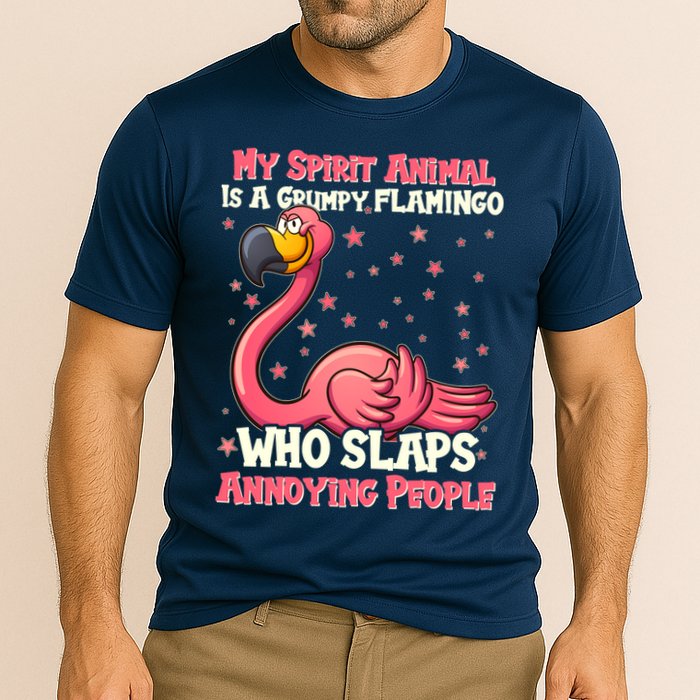 My Spirit Animal Is A Grumpy Flamingo Performance Shirt