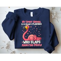 My Spirit Animal Is A Grumpy Flamingo Sweatshirt