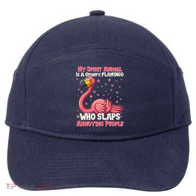 My Spirit Animal Is A Grumpy Flamingo 7-Panel Snapback Hat