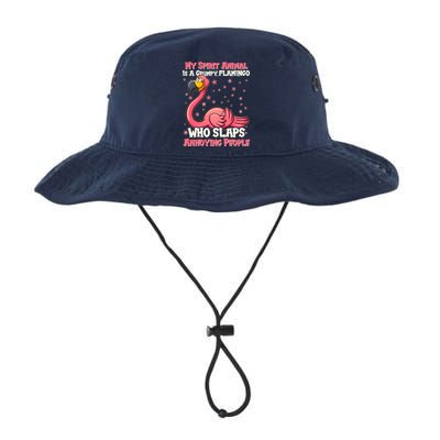 My Spirit Animal Is A Grumpy Flamingo Bucket Hat
