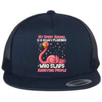My Spirit Animal Is A Grumpy Flamingo Flatbill Hat