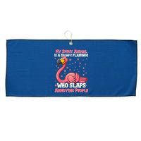 My Spirit Animal Is A Grumpy Flamingo Large Microfiber Waffle Golf Towel
