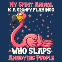 My Spirit Animal Is A Grumpy Flamingo Baby Bodysuit