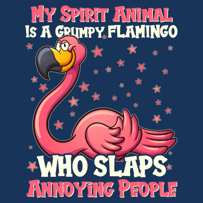 My Spirit Animal Is A Grumpy Flamingo Baby Bodysuit