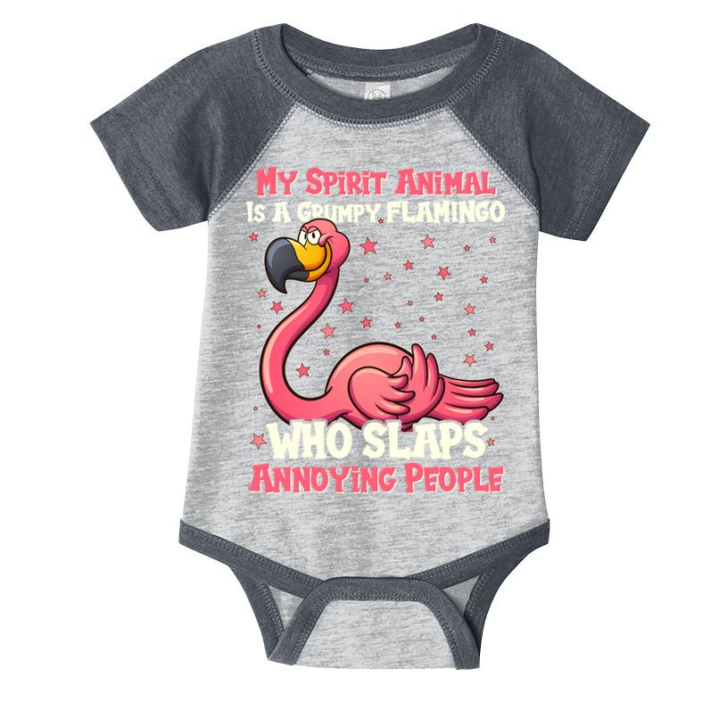 My Spirit Animal Is A Grumpy Flamingo Infant Baby Jersey Bodysuit