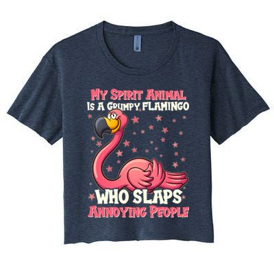 My Spirit Animal Is A Grumpy Flamingo Crop Top