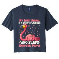 My Spirit Animal Is A Grumpy Flamingo Crop Top