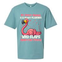 My Spirit Animal Is A Grumpy Flamingo Sueded Cloud Jersey T-Shirt