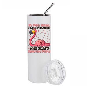 My Spirit Animal Is A Grumpy Flamingo Stainless Steel Tumbler