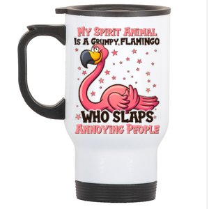 My Spirit Animal Is A Grumpy Flamingo Stainless Steel Travel Mug