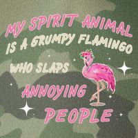 My Spirit Animal Is Grumpy Flamingo Legacy Tie Dye Trucker Hat