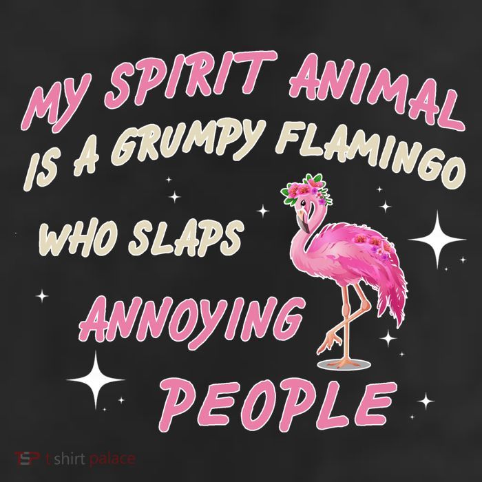 My Spirit Animal Is Grumpy Flamingo 11oz C Handle Ceramic Mug
