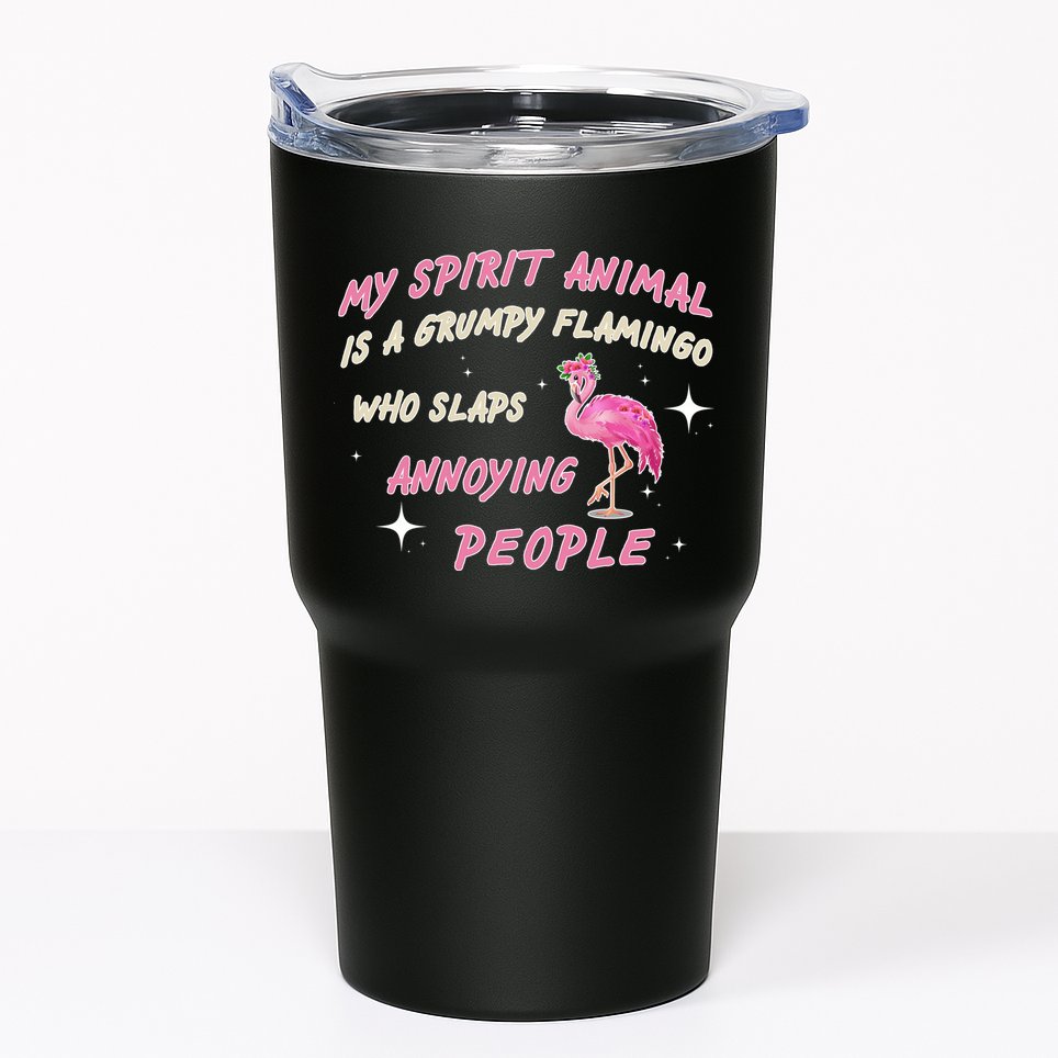 My Spirit Animal Is Grumpy Flamingo Tumbler