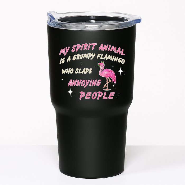 My Spirit Animal Is Grumpy Flamingo Tumbler
