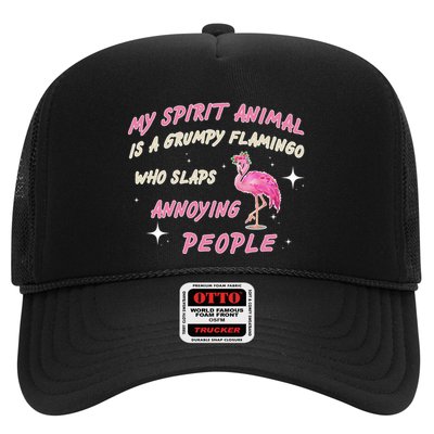 My Spirit Animal Is Grumpy Flamingo Trucker Hat