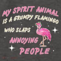 My Spirit Animal Is Grumpy Flamingo Vector Backpack