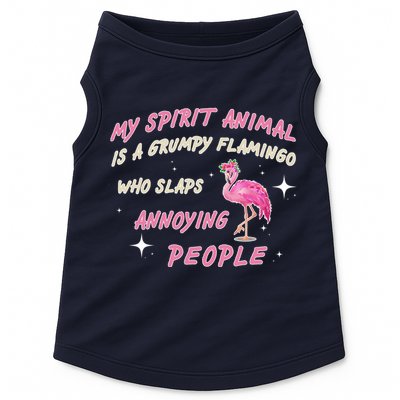 My Spirit Animal Is Grumpy Flamingo Doggie Tank