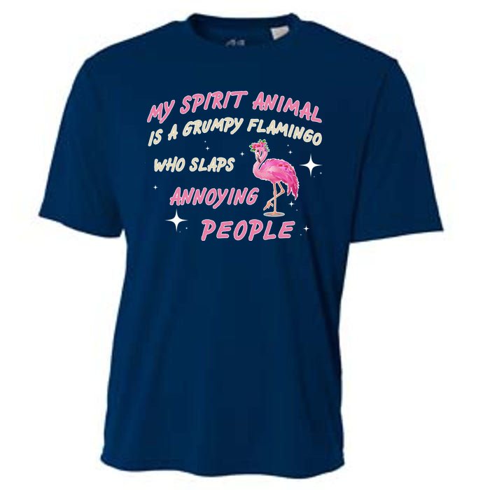 My Spirit Animal Is Grumpy Flamingo Cooling Performance Crew T-Shirt