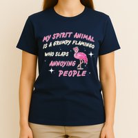 My Spirit Animal Is Grumpy Flamingo T-Shirt