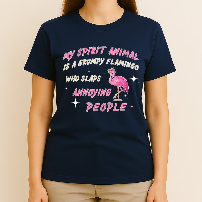 My Spirit Animal Is Grumpy Flamingo T-Shirt
