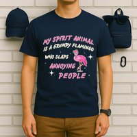 My Spirit Animal Is Grumpy Flamingo T-Shirt