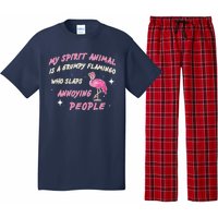 My Spirit Animal Is Grumpy Flamingo Pajama Set