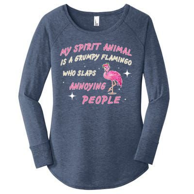 My Spirit Animal Is Grumpy Flamingo Women's Perfect Tri Tunic Long Sleeve Shirt