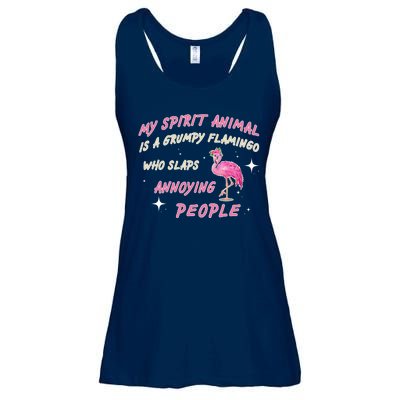 My Spirit Animal Is Grumpy Flamingo Ladies Essential Flowy Tank