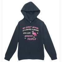 My Spirit Animal Is Grumpy Flamingo Urban Pullover Hoodie