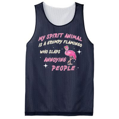 My Spirit Animal Is Grumpy Flamingo Mesh Reversible Basketball Jersey Tank