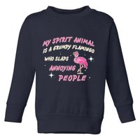 My Spirit Animal Is Grumpy Flamingo Toddler Sweatshirt