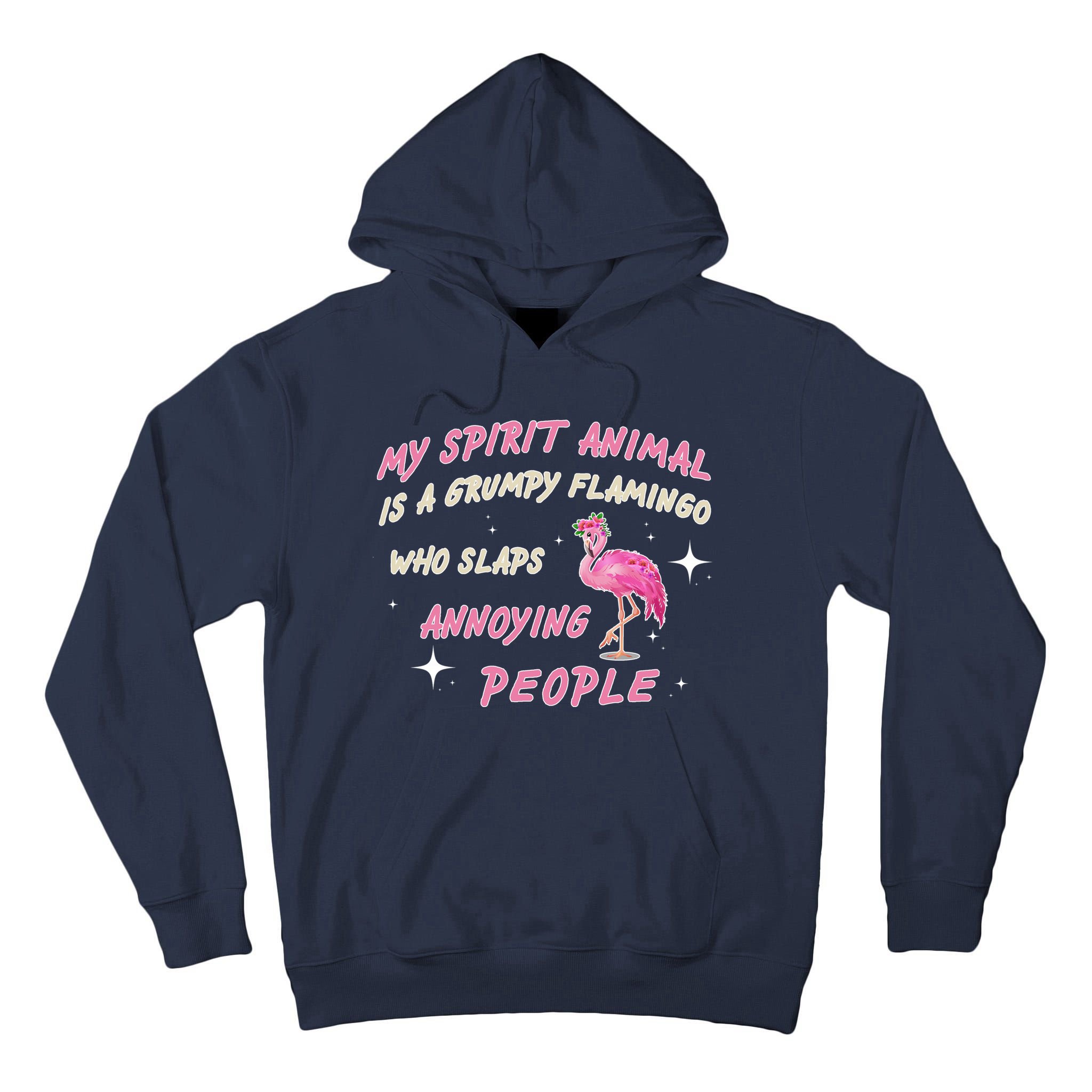 My Spirit Animal Is Grumpy Flamingo Tall Hoodie