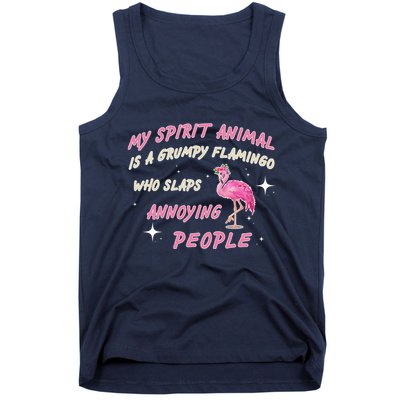 My Spirit Animal Is Grumpy Flamingo Tank Top