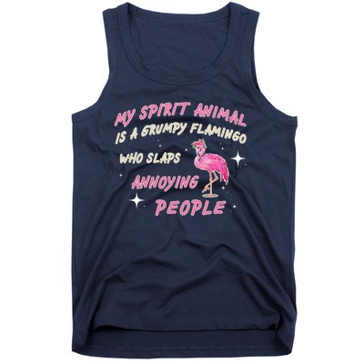 My Spirit Animal Is Grumpy Flamingo Tank Top