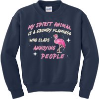 My Spirit Animal Is Grumpy Flamingo Kids Sweatshirt