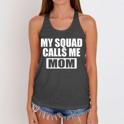 MY Squad Calls Me Mom Women's Knotted Racerback Tank