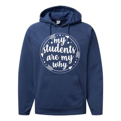 My Students Are My Why Performance Fleece Hoodie