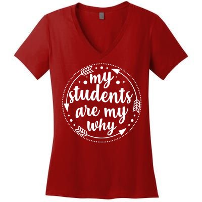 My Students Are My Why Women's V-Neck T-Shirt