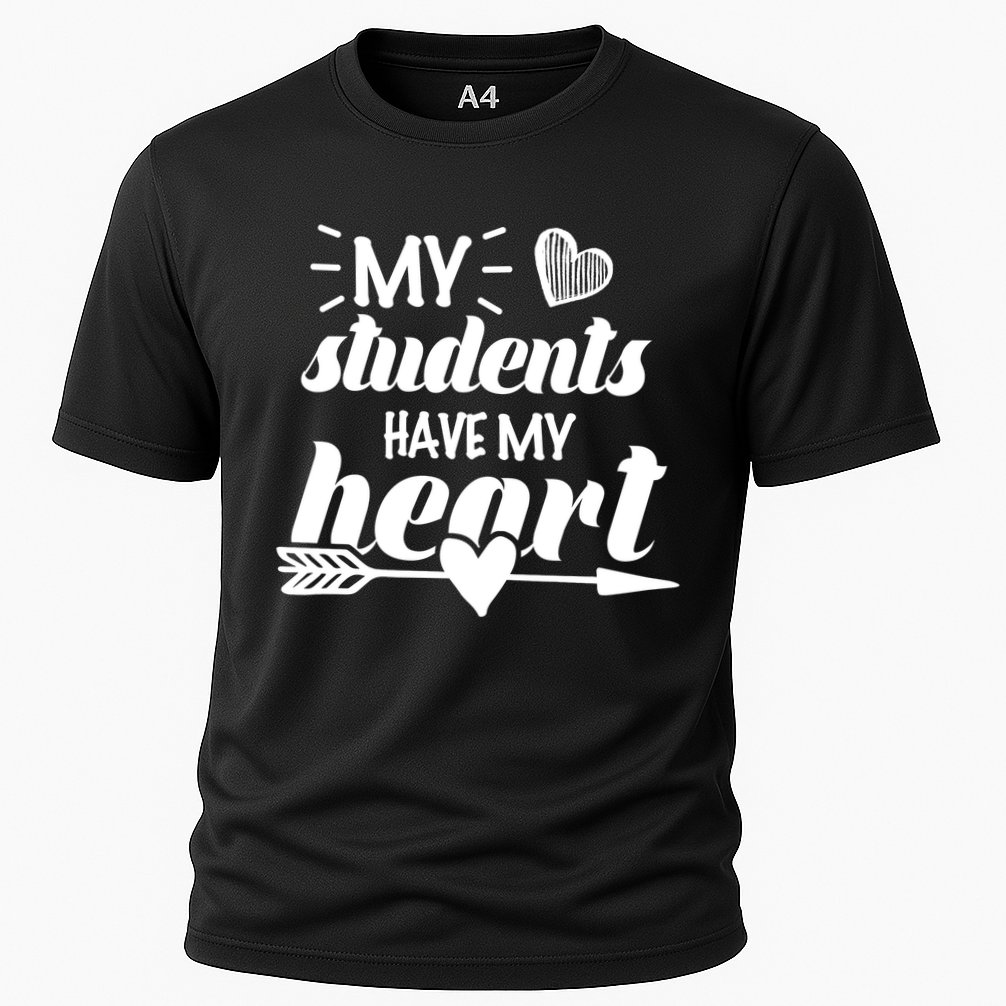 My Students Have My Heart Cute Teacher Cooling Performance Crew T-Shirt