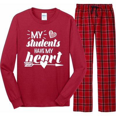 My Students Have My Heart Cute Teacher Long Sleeve Pajama Set