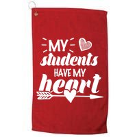 My Students Have My Heart Cute Teacher Golf Towel
