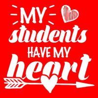 My Students Have My Heart Cute Teacher Golf Towel