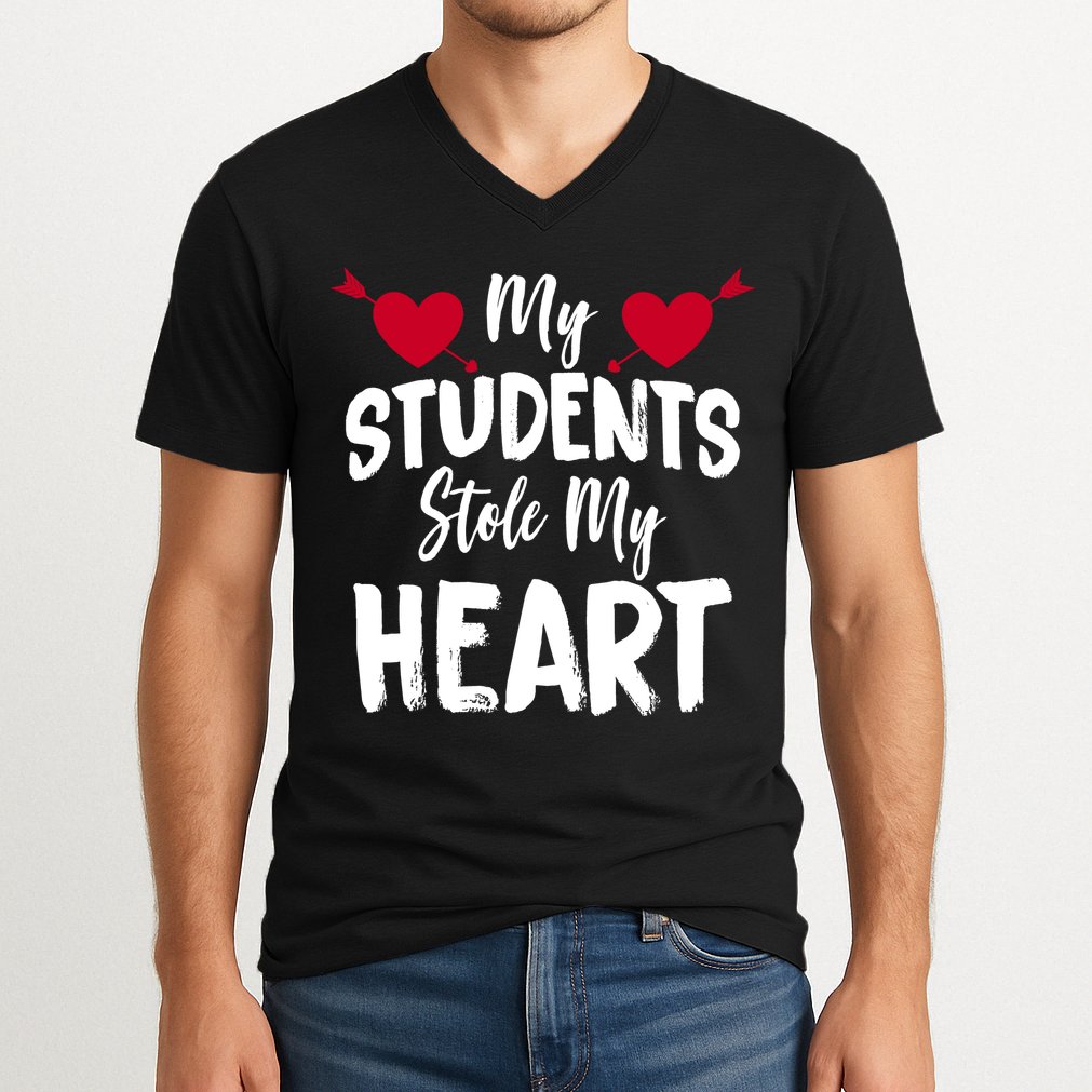 My Students Stole My Heart V-Neck T-Shirt