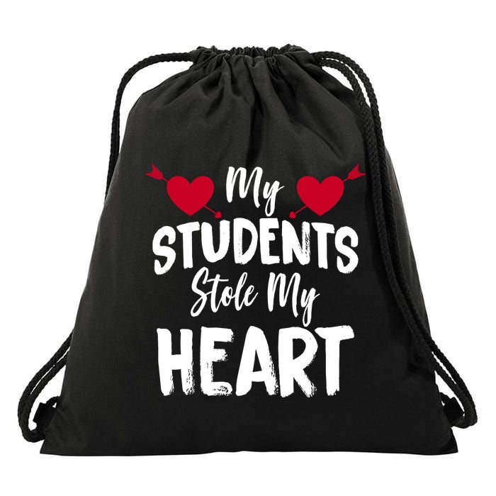 My Students Stole My Heart Drawstring Bag