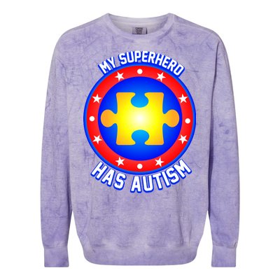 My Superhero Has Autism Colorblast Crewneck Sweatshirt